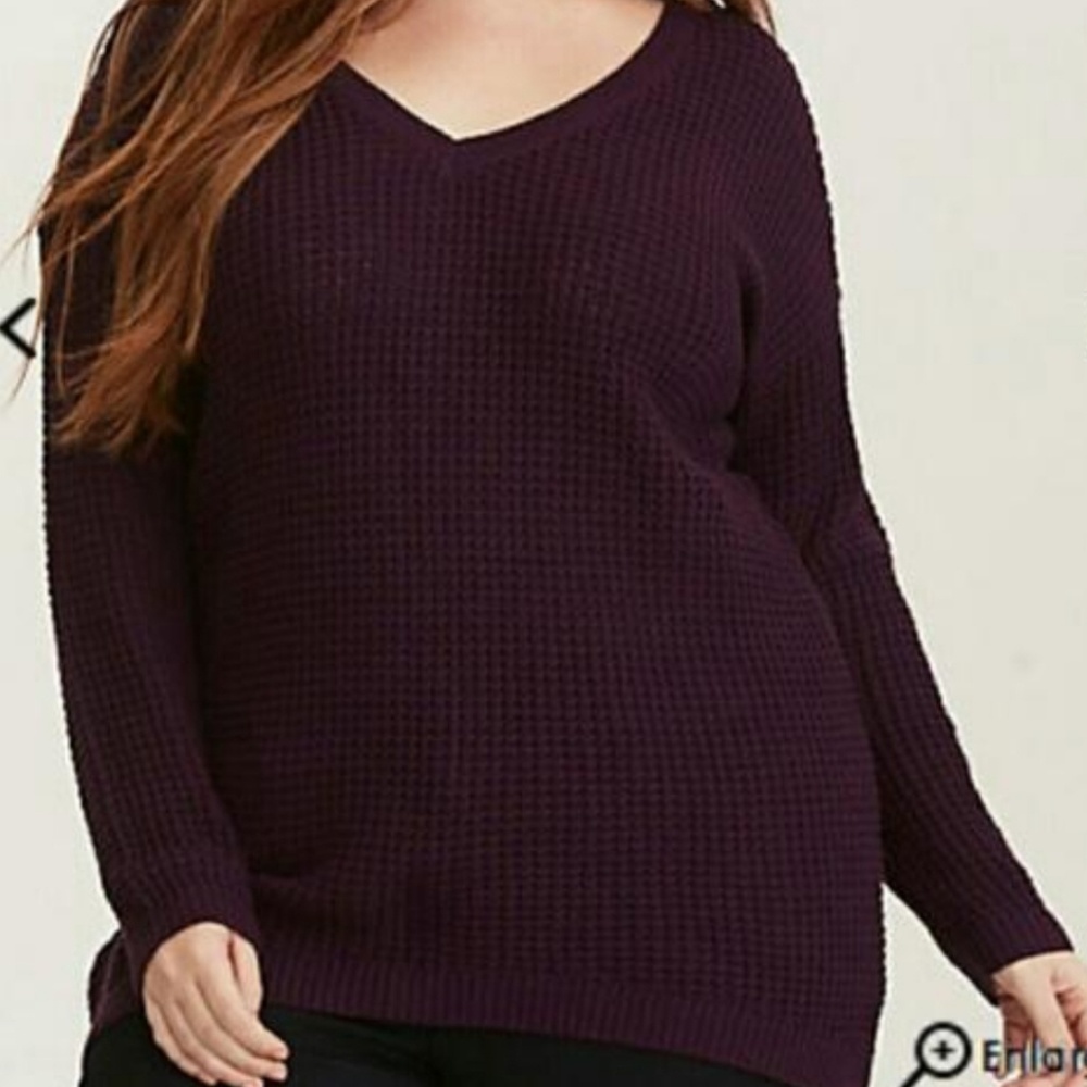 Torrid purple knit sweater